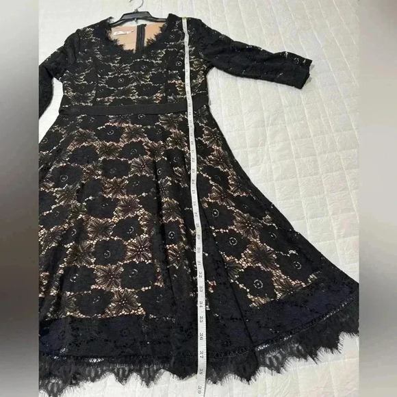 Twink Lady Pretty Black Lac Dress - Size Large - Picture 4 of 5